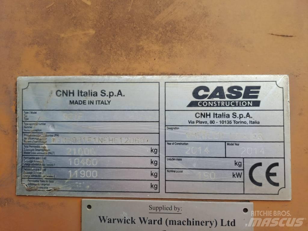 CASE 921 F ホイールローダー・タイヤショベル