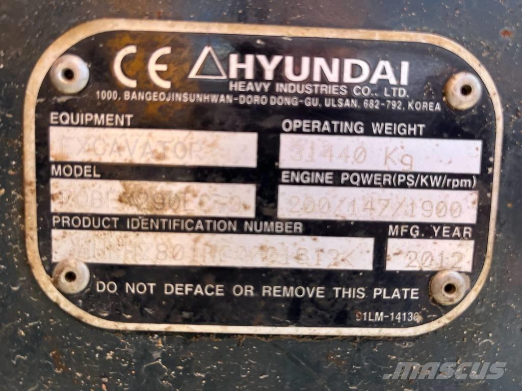 Hyundai Robex 290-9 大型油圧ショベル12t以上（パワーショベル・ユンボ）