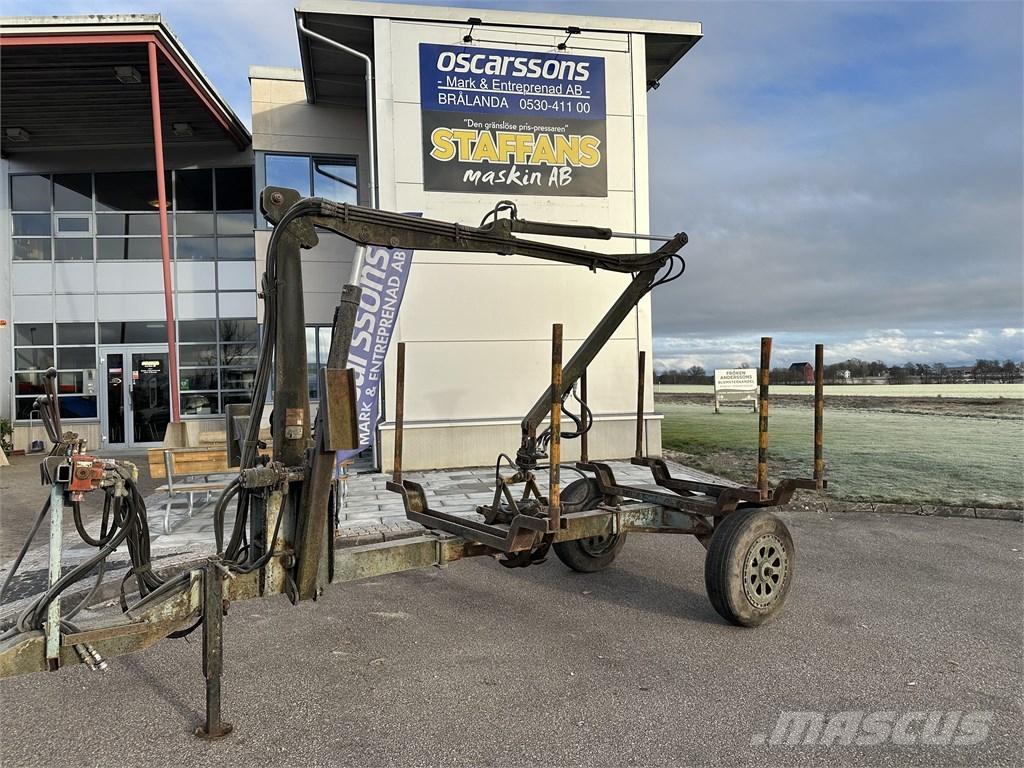  Enkelaxlad Vedkärra 林業トレーラー