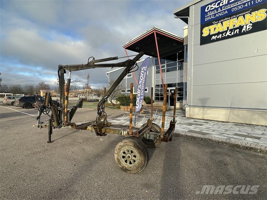  Enkelaxlad Vedkärra 林業トレーラー