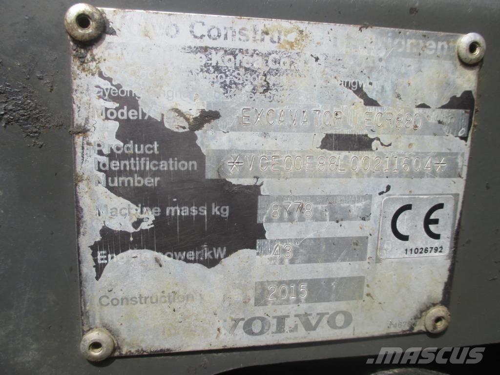 Volvo ECR 88 D 中型油圧ショベル 7ｔ-12ｔ（ユンボ・パワーショベル・バックホー）