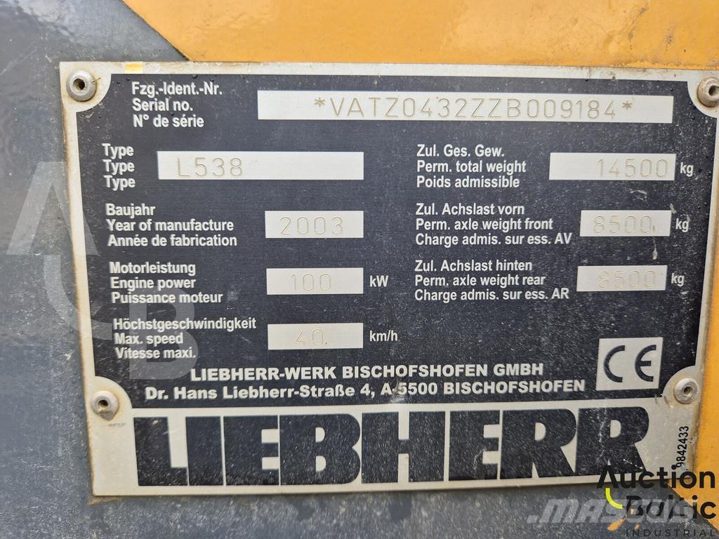 Liebherr L 538 ホイールローダー・タイヤショベル