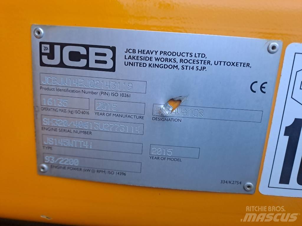 JCB JS145 W ホイール式油圧ショベル（パワーショベル・ユンボ・バックホー）