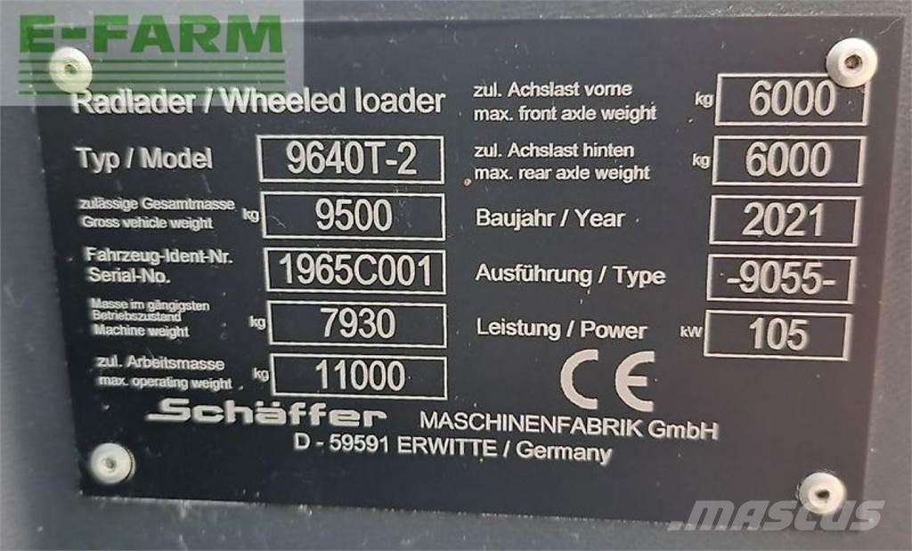 Schäffer 9640 t-2 農業用テレハンドラー