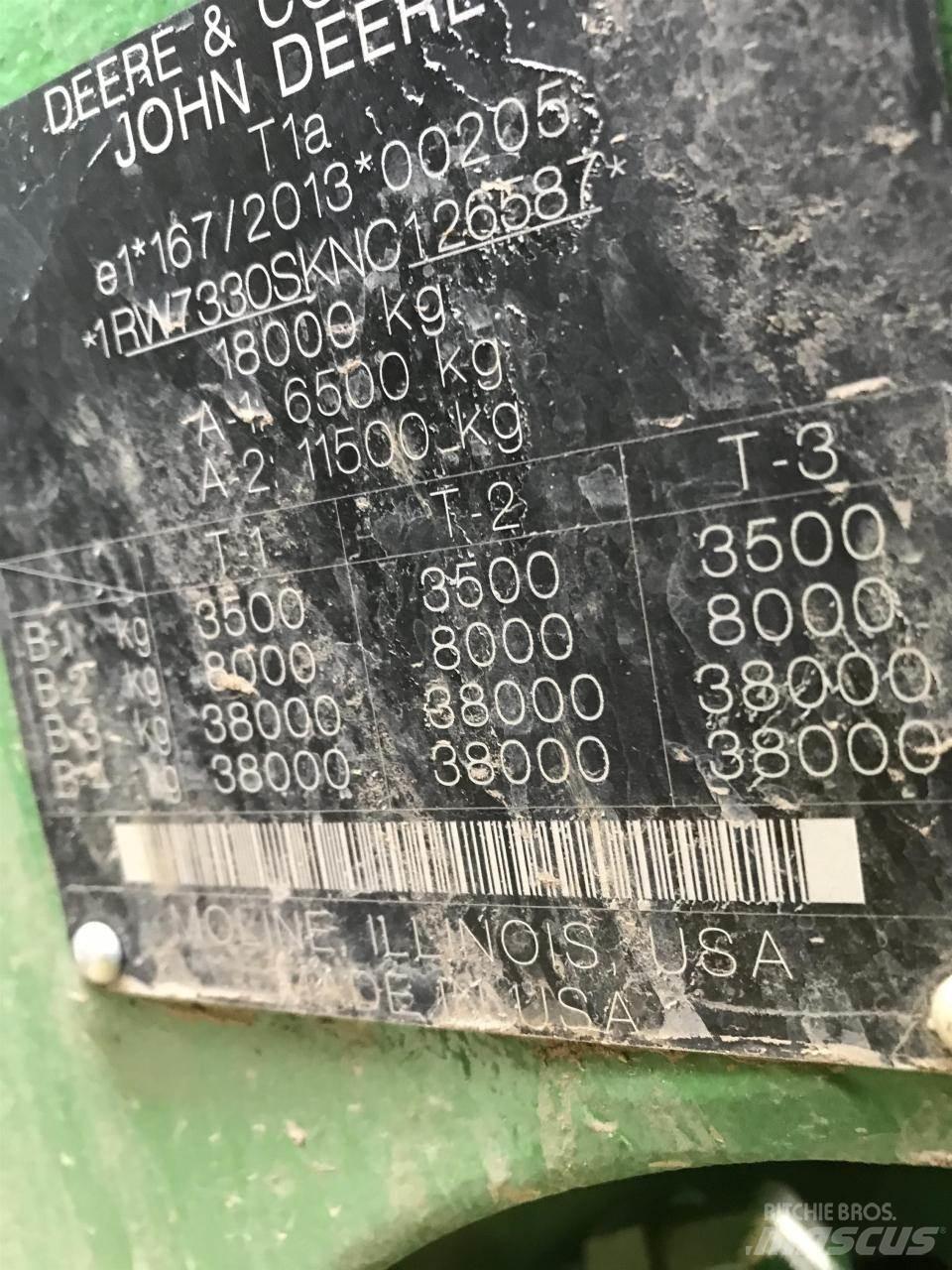 John Deere 7R 330 トラクター