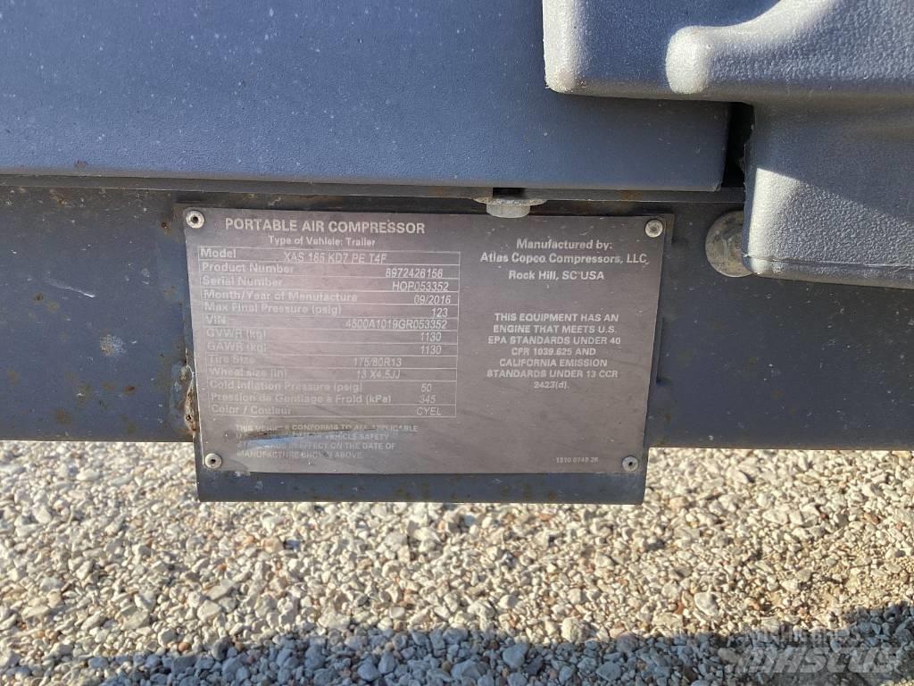 Atlas Copco XAS 185 コンプレッサー