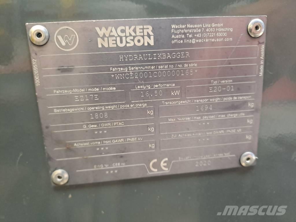 Wacker Neuson EZ17e 大型油圧ショベル12t以上（パワーショベル・ユンボ）