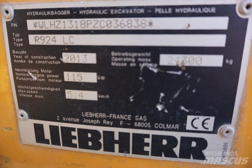 Liebherr R 924 LC 大型油圧ショベル12t以上（パワーショベル・ユンボ）