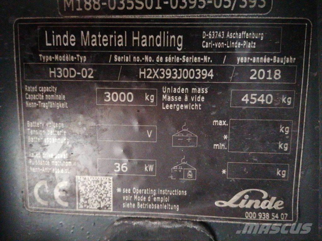Linde H30D-02 ディーゼル・軽油