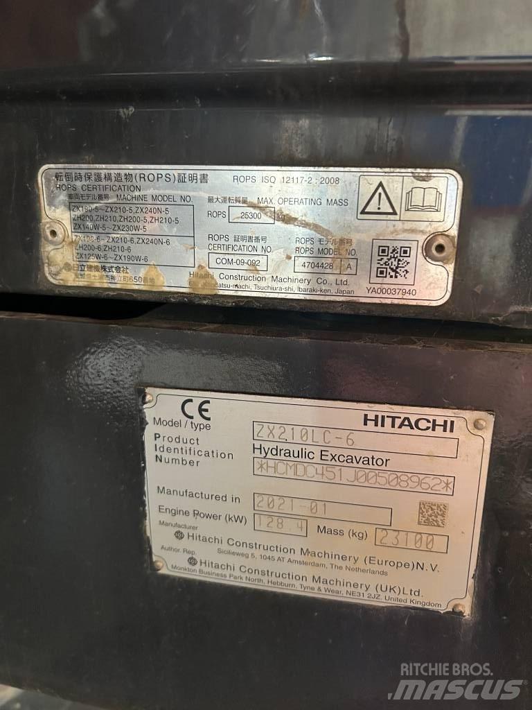 Hitachi ZX 210 LC-6 大型油圧ショベル12t以上（パワーショベル・ユンボ）