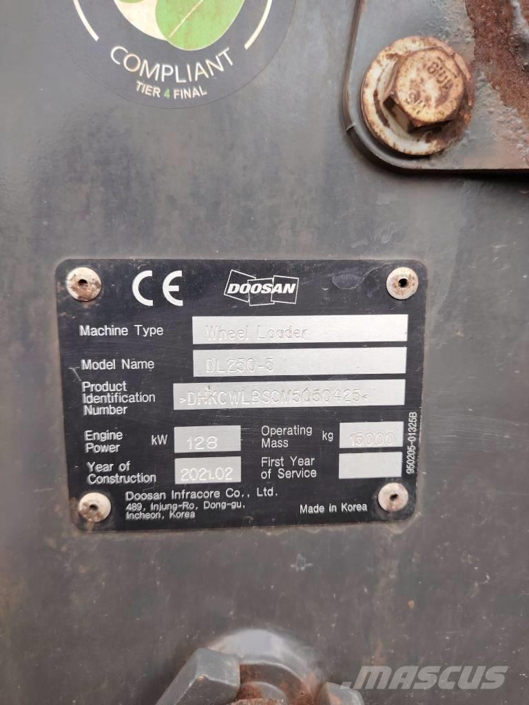 Doosan DL 250 ホイールローダー・タイヤショベル
