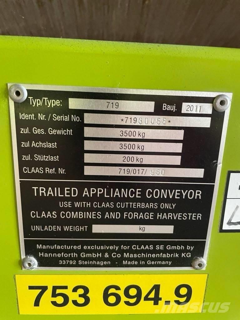 CLAAS V 750 コンバイン・ハーベスター・ヘッド