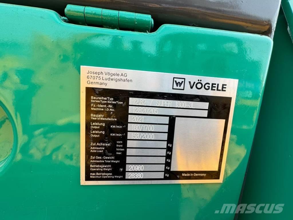 Vögele 1800-3 アスファルトフィニッシャ