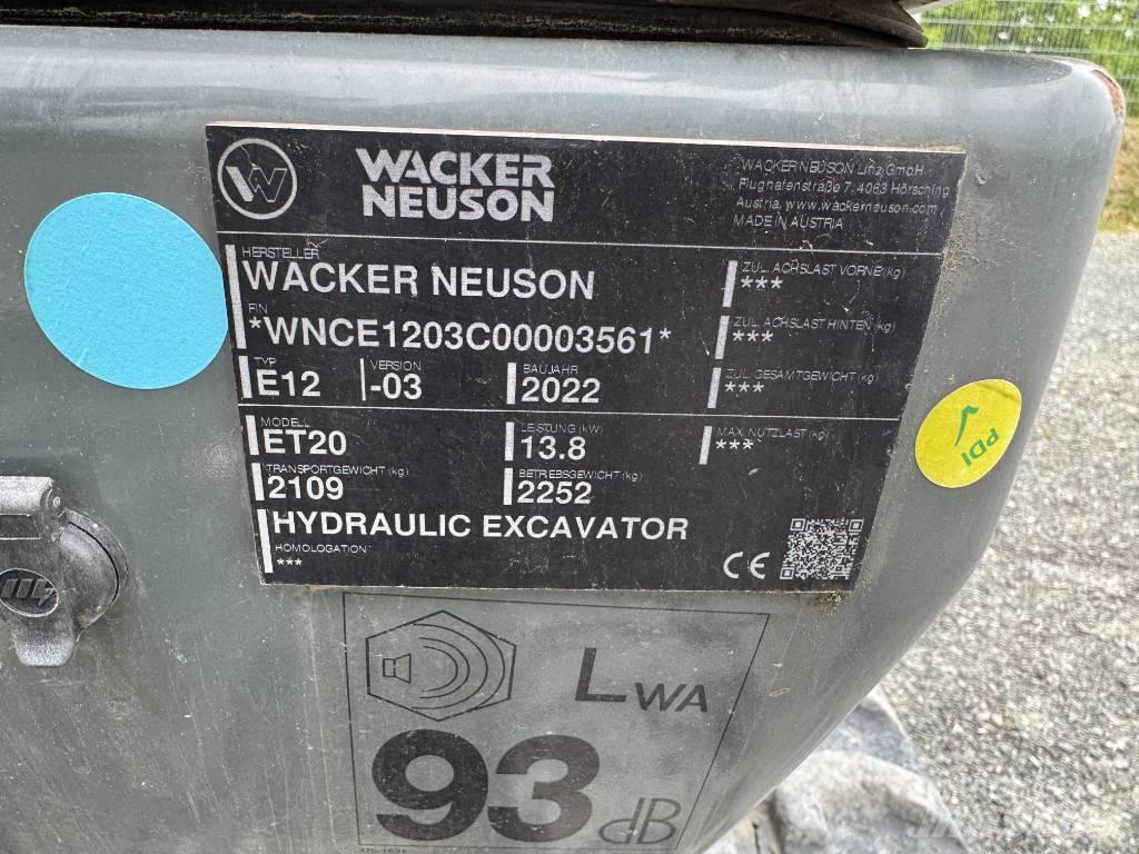 Wacker Neuson ET20 大型油圧ショベル12t以上（パワーショベル・ユンボ）