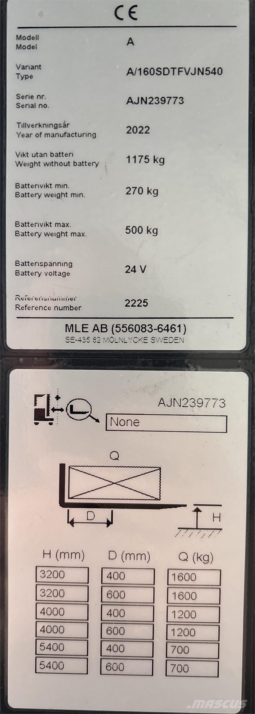 Atlet A160 自走式スタッカー