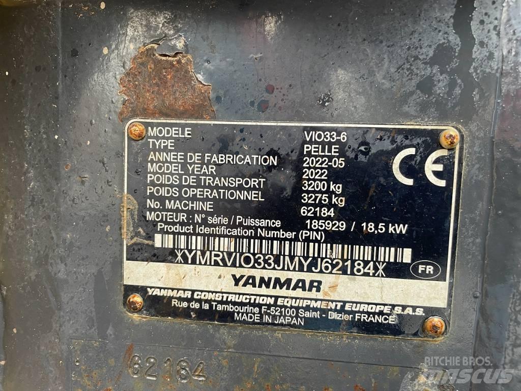 Yanmar Vio 33 U ミニ油圧ショベル 7t以下（ミニユンボ・ミニディガー）