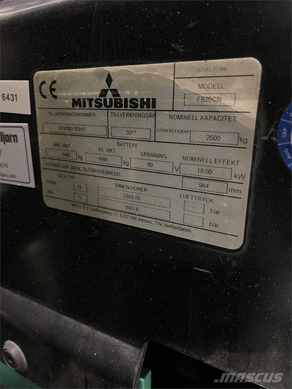Mitsubishi FB25CN バッテリーフォークリフト
