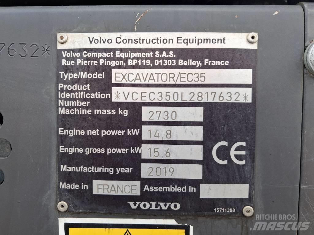 Volvo EC 35 ミニ油圧ショベル 7t以下（ミニユンボ・ミニディガー）