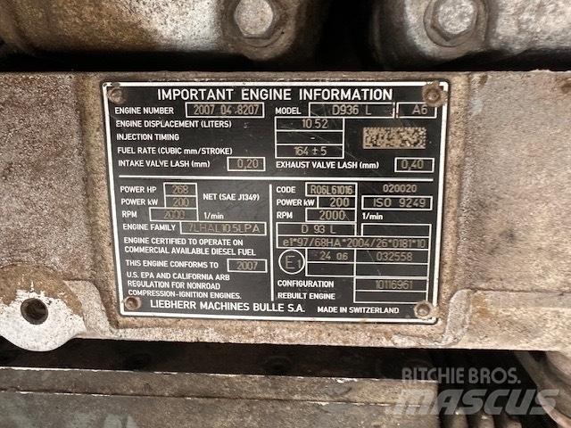 Liebherr D 936 L A6 エンジン