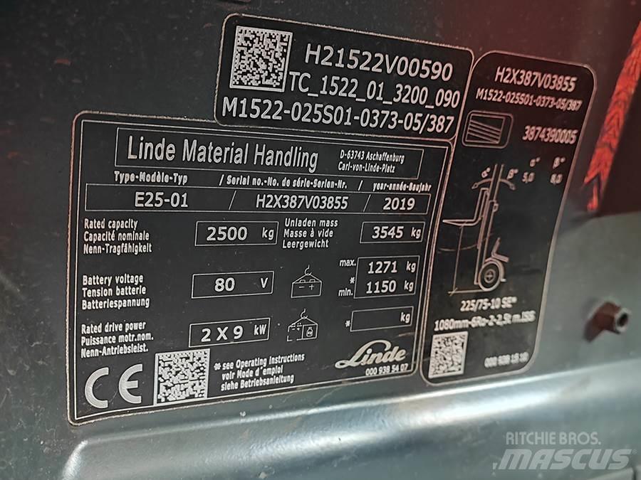 Linde E25-01 バッテリーフォークリフト