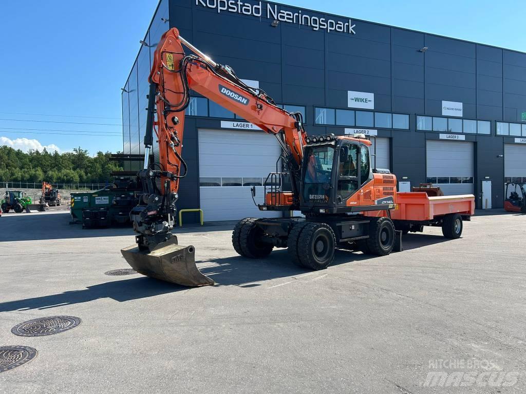 Doosan DX 140 W-5 ホイール式油圧ショベル（パワーショベル・ユンボ・バックホー）