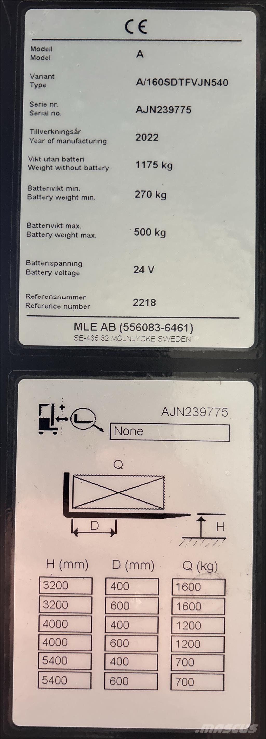 Atlet A160 自走式スタッカー