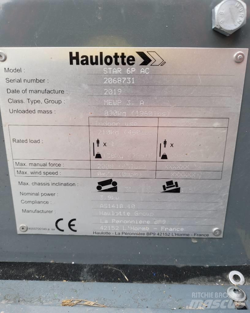 Haulotte Star 6 P ブームリフト　直伸型