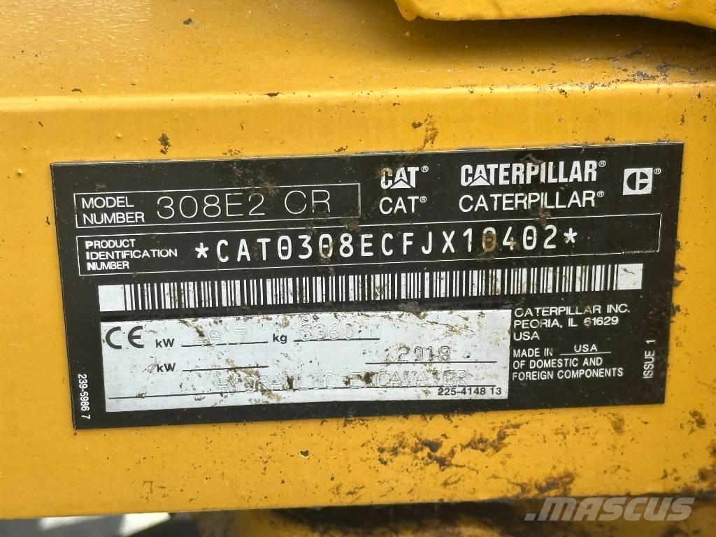 CAT 308 E 2 CR 中型油圧ショベル 7ｔ-12ｔ（ユンボ・パワーショベル・バックホー）