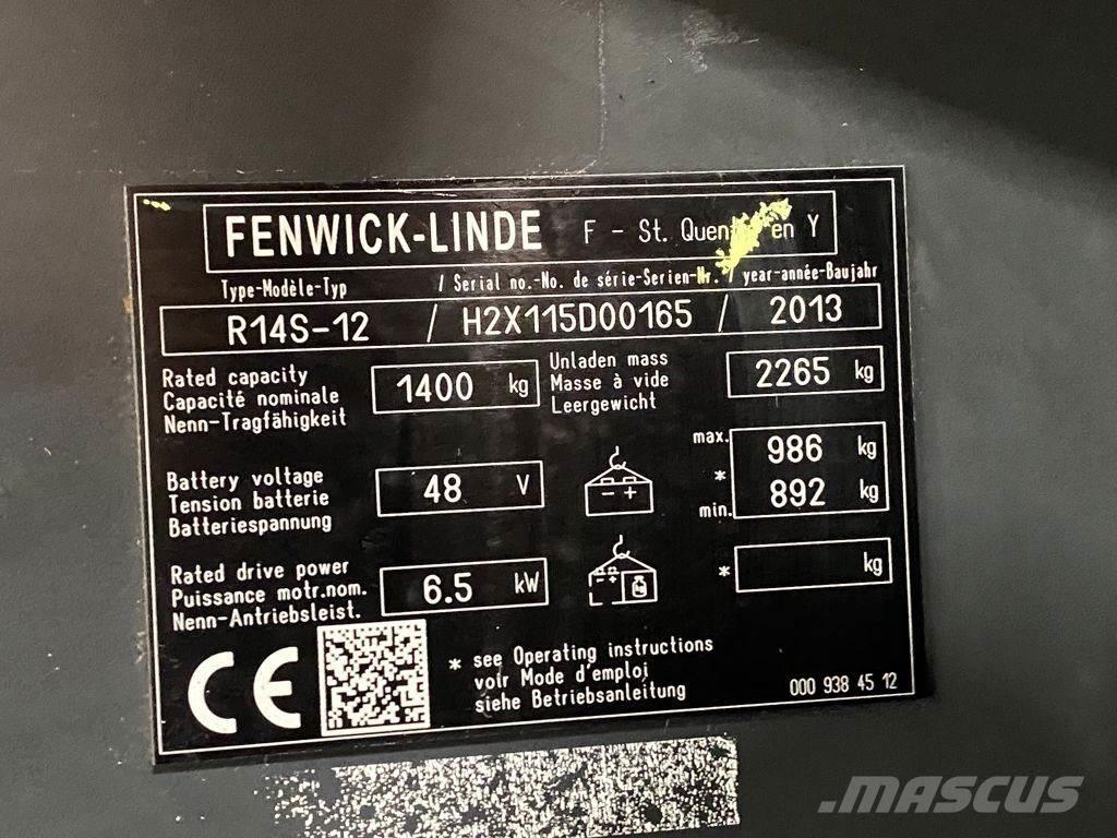 Linde R14S-12 リーチフォークリフト