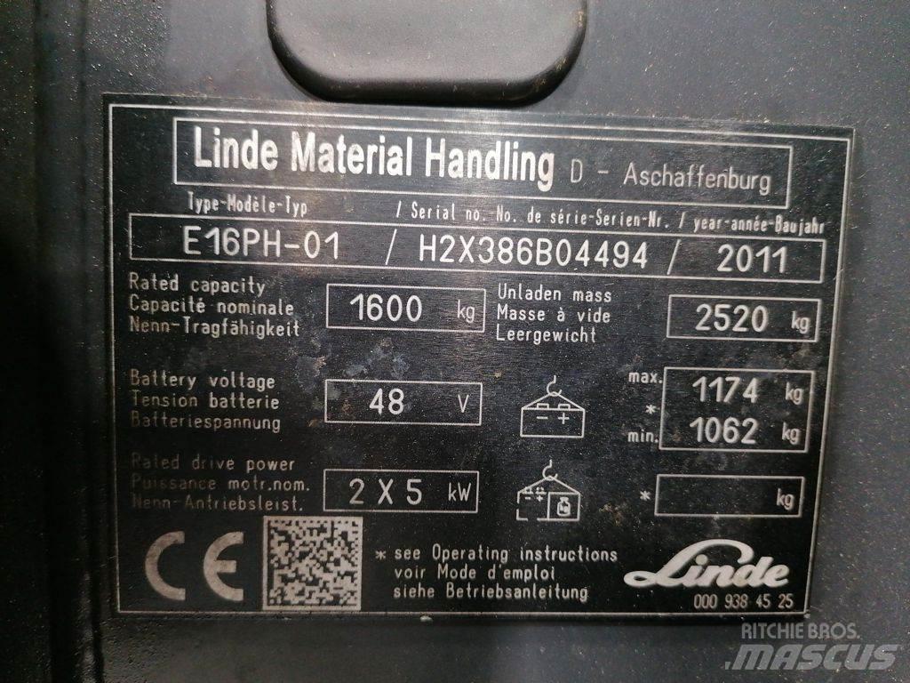 Linde E16PH-01 バッテリーフォークリフト