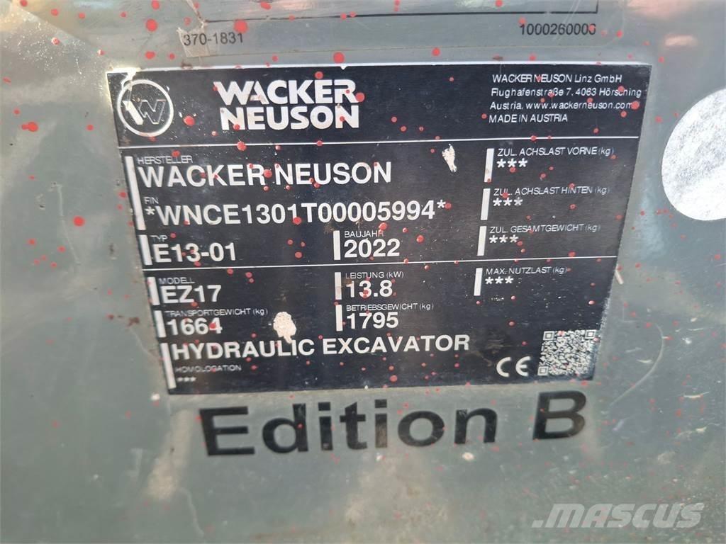 Wacker Neuson EZ17 大型油圧ショベル12t以上（パワーショベル・ユンボ）