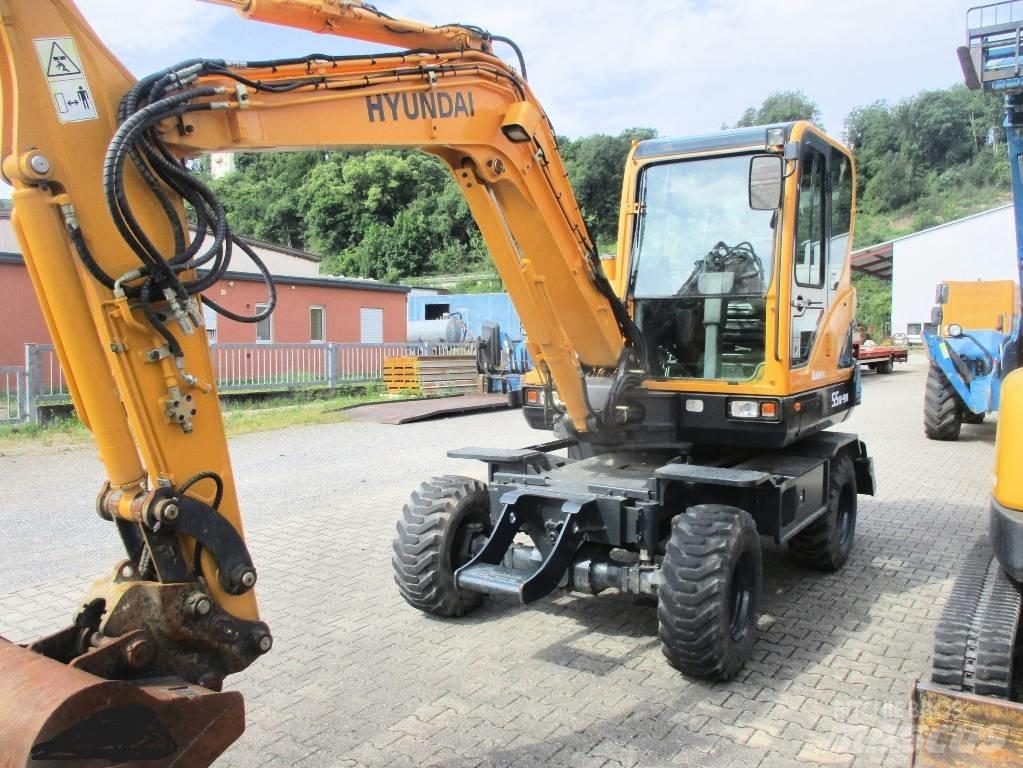 Hyundai Robex 55W-9 ホイール式油圧ショベル（パワーショベル・ユンボ・バックホー）