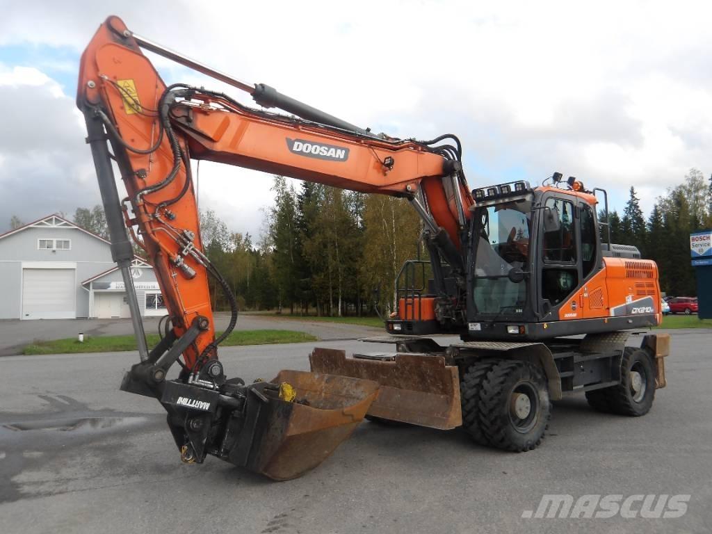 Doosan DX 210 WE ホイール式油圧ショベル（パワーショベル・ユンボ・バックホー）