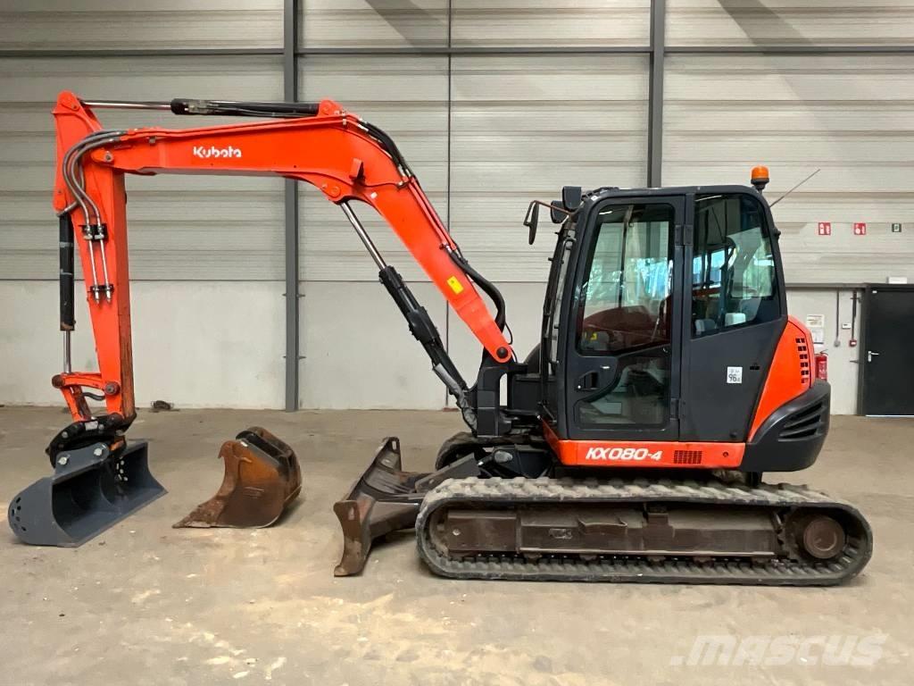 Kubota KX 080-4 中型油圧ショベル 7ｔ-12ｔ（ユンボ・パワーショベル・バックホー）