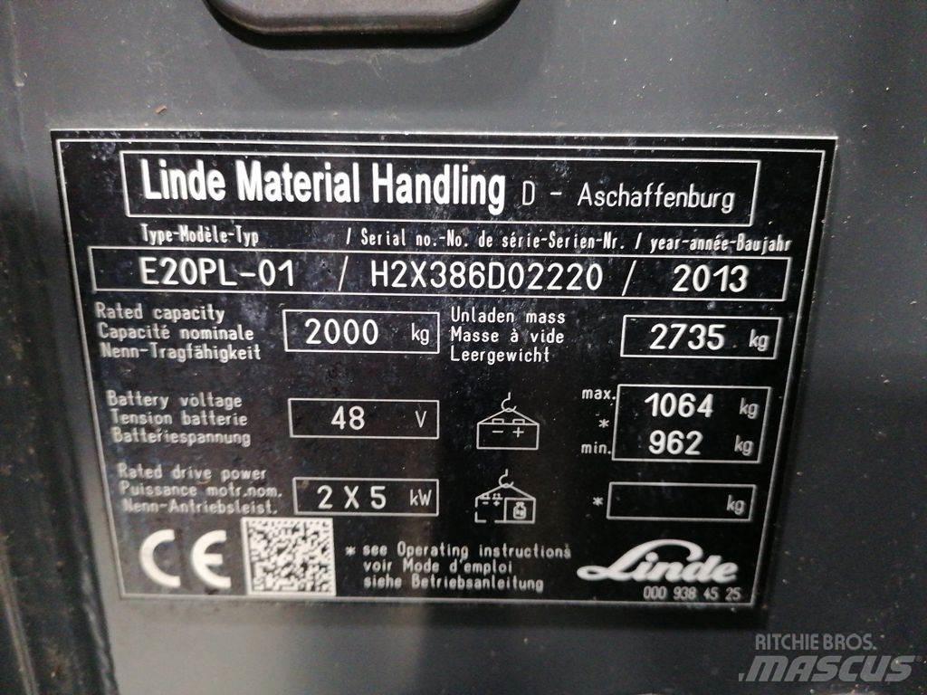 Linde E20PL-01 バッテリーフォークリフト
