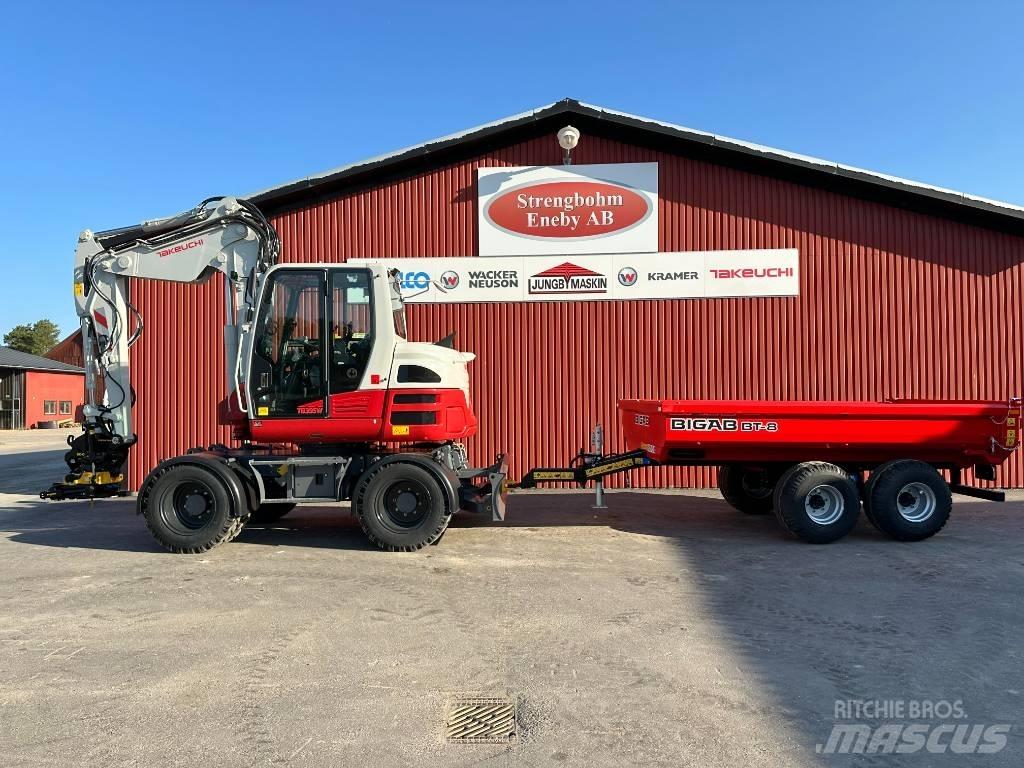 Takeuchi TB 395 W ホイール式油圧ショベル（パワーショベル・ユンボ・バックホー）