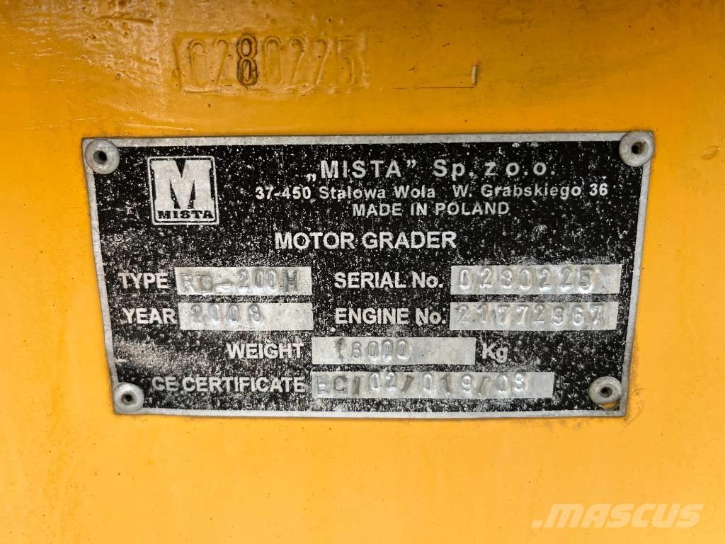  Mista RD200H モーターグレーダー