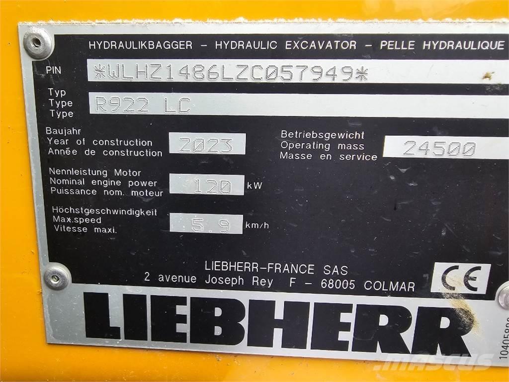 Liebherr R922 大型油圧ショベル12t以上（パワーショベル・ユンボ）