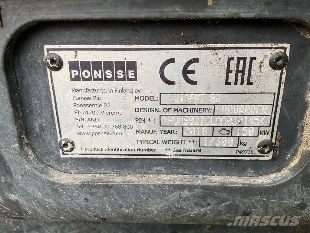Ponsse WISENT 8W フォワーダー