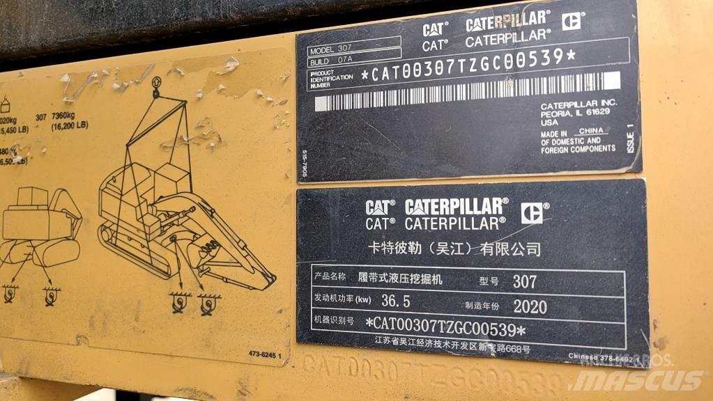 CAT 2020 CAT 307 ミニ油圧ショベル 7t以下（ミニユンボ・ミニディガー）