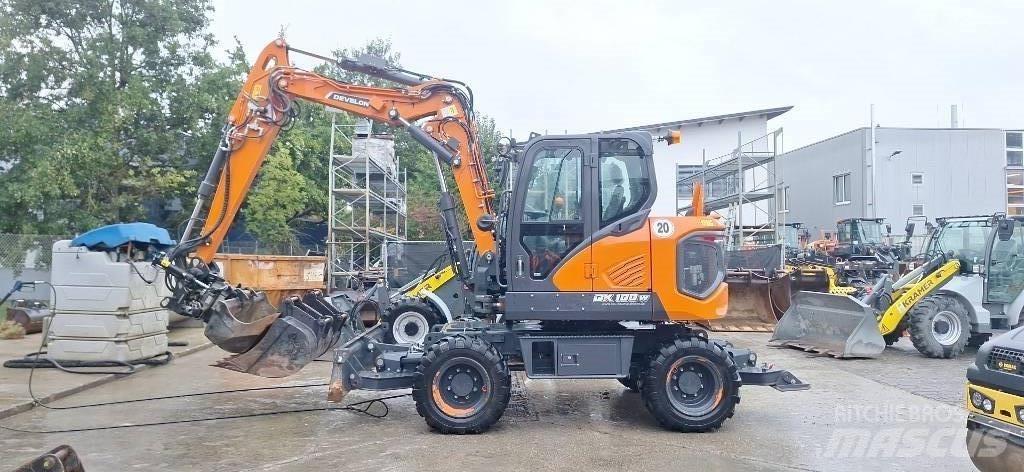 Doosan DX 100 W-7 ホイール式油圧ショベル（パワーショベル・ユンボ・バックホー）
