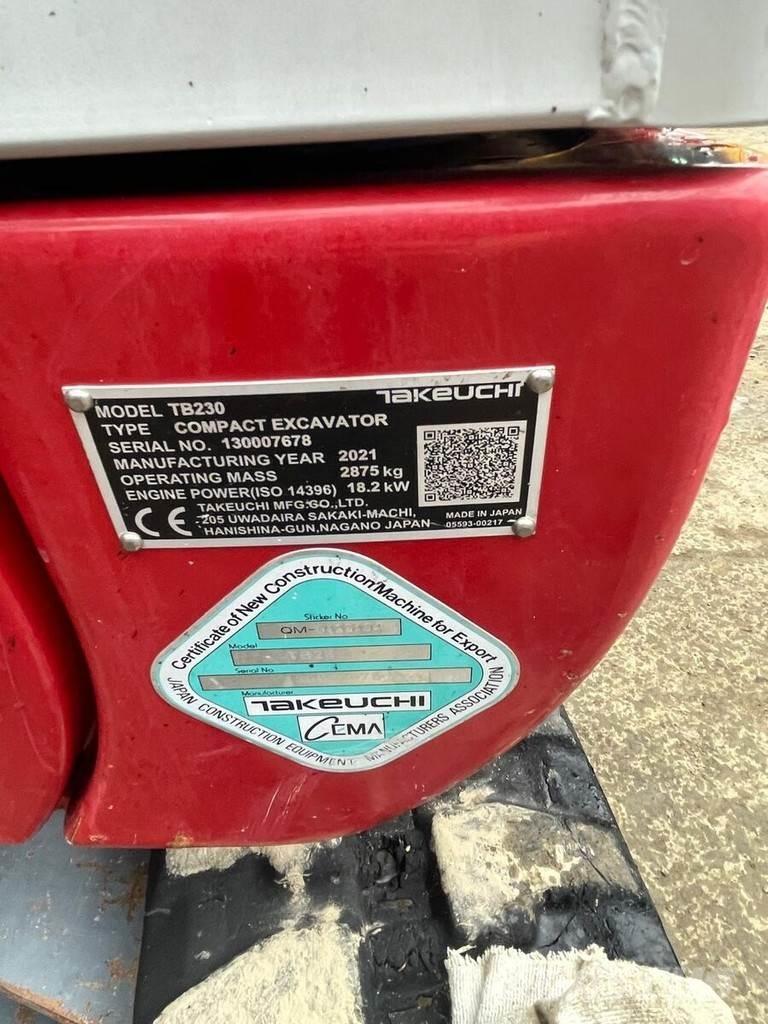 Takeuchi TB230 V3 ミニ油圧ショベル 7t以下（ミニユンボ・ミニディガー）