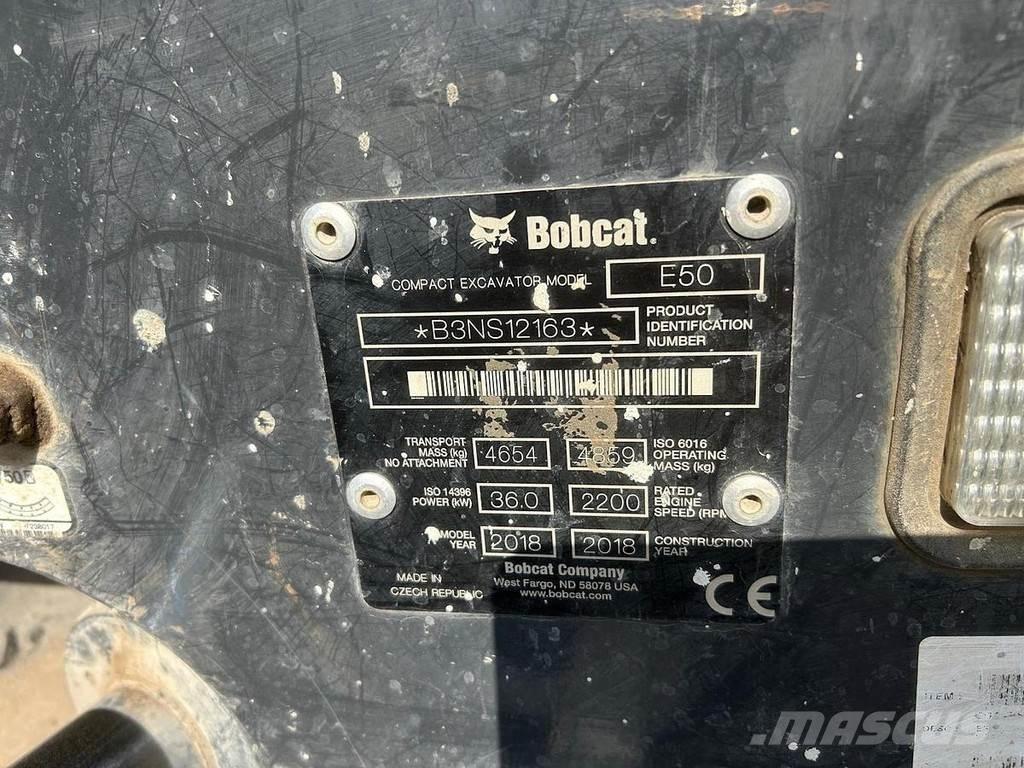 Bobcat E50 ミニ油圧ショベル 7t以下（ミニユンボ・ミニディガー）