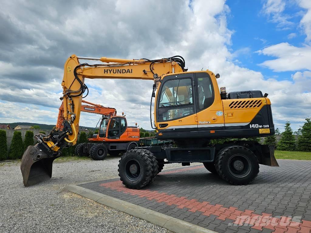 Hyundai 140 W 9 A ホイール式油圧ショベル（パワーショベル・ユンボ・バックホー）