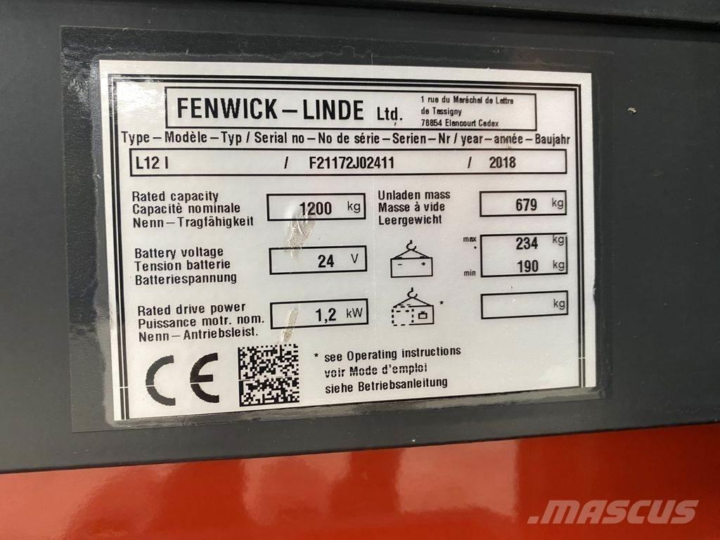 Linde L12 I ウォーキンフォークリフト