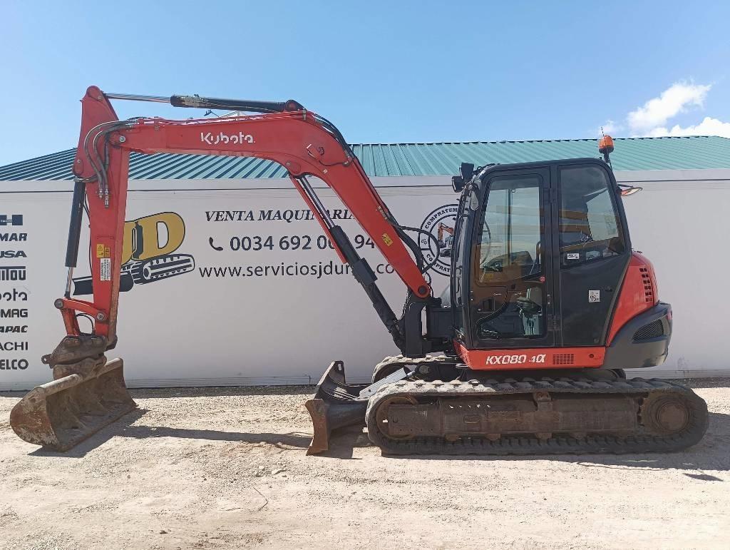 Kubota KX080-4a 林業油圧ショベル（パワーショベル・ユンボ・バックホー）