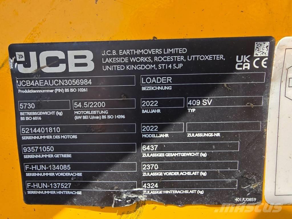 JCB 409SV ホイールローダー・タイヤショベル