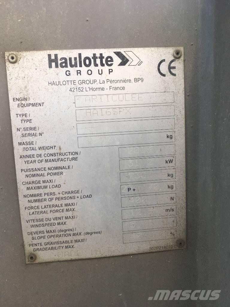 Haulotte HA 16 SPX ブームリフト　屈伸型