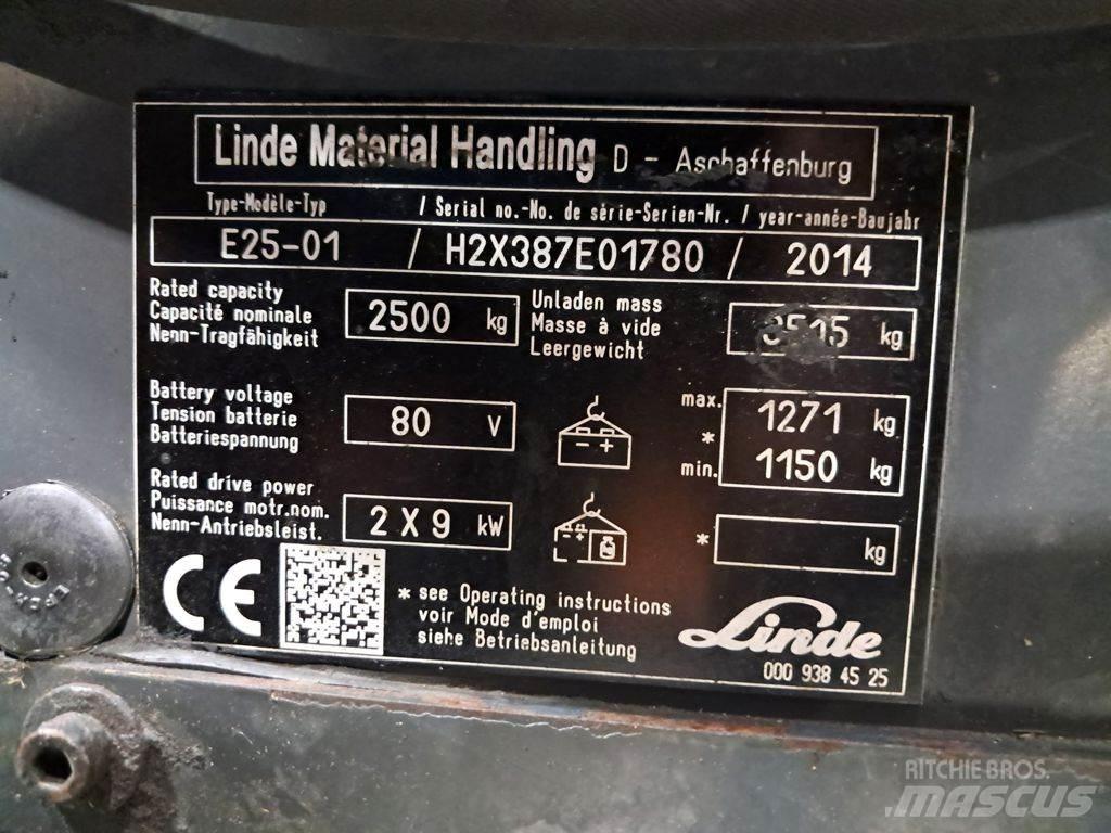 Linde E25-01 バッテリーフォークリフト