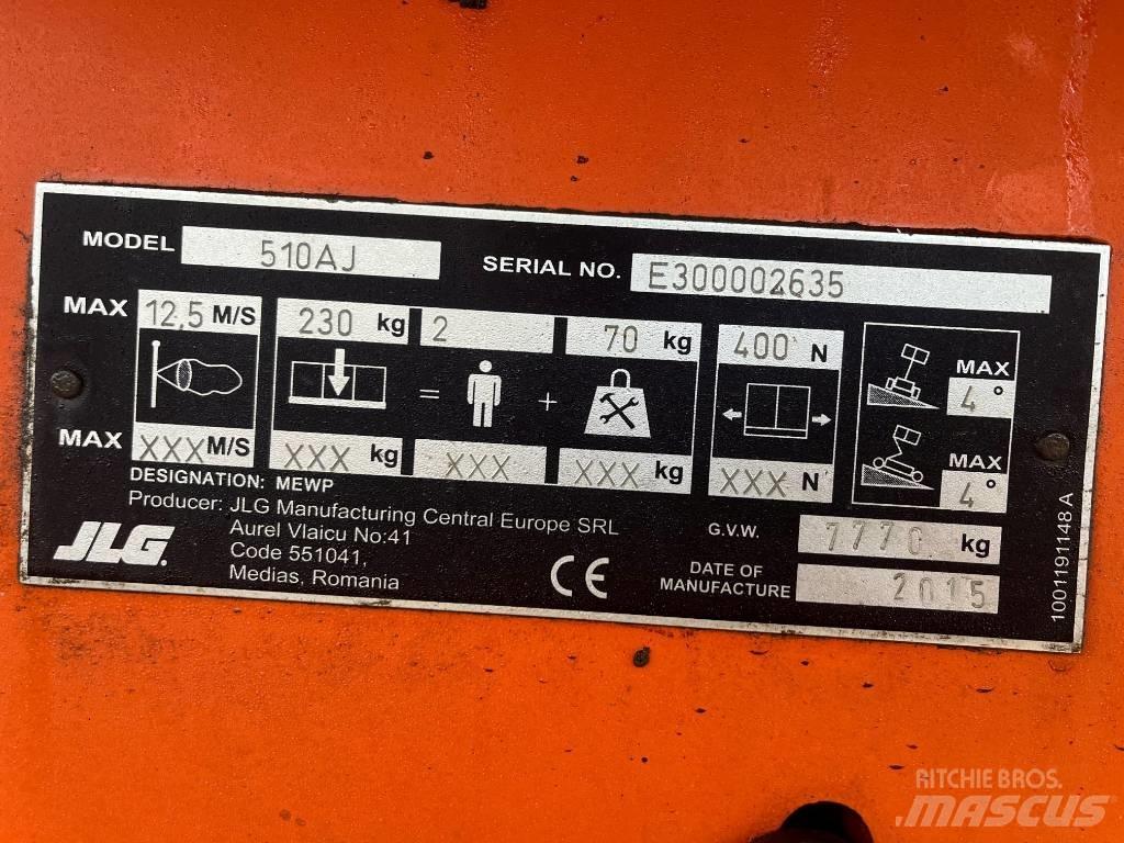 JLG 510 AJ ブームリフト　屈伸型